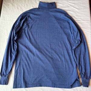 Vintage Fruit of the Loom Men's Blue Turtleneck Long Sleeve Knit